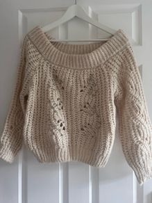 River Island Cream Jumper with Crystals