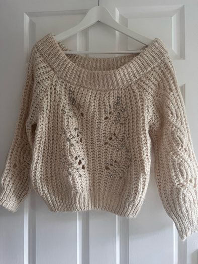 River Island Cream Jumper with Crystals