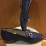 VIENNA Indigo Blue Suede Loafers 40 New Image 6