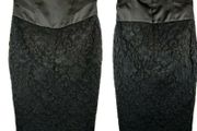 River Island black lace High waist midi skirt size UK8 EU36 Postage included