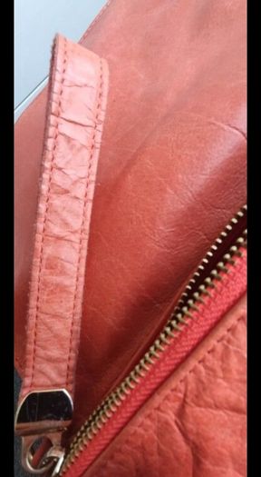 Oasis Orange 100% Real Leather 3 in 1 bag