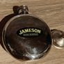 Vintage Jameson Irish Whiskey Round Hip Flask Collectible Barware Image 10