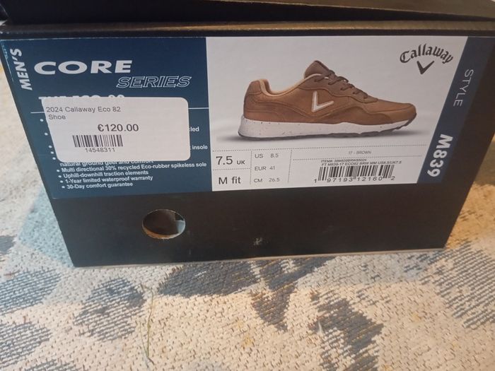 Men's Callaway Brown Casual/ Sports/Golf Shoes UK 7.5