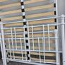 4ft 6 white metal bed frame Image 6