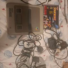 Super Nintendo SNES PAL Console Bundle (Spares/Repair) + Starwing + 3 Controllers