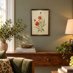 Original Elizabeth A. McEwen RUA - Botanical Watercolour - Poppies