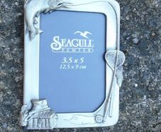 Vintage Seagull Pewter picture frame, Fishing themed frame, Picture frame, Home decor