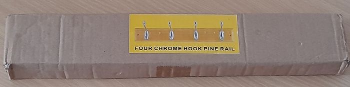 Four Chrome Hook Pine Coat Rail (Brand New & Unopemed)
