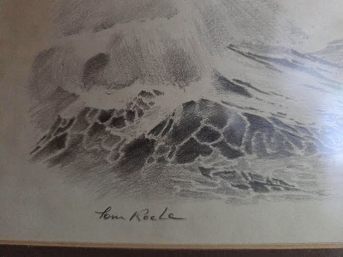 Original Picture in Pencil Signed Irish Artist Tom Roche