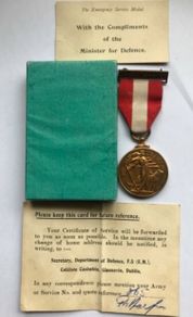 Irish Army Medal Emergency 1939/46 WW2