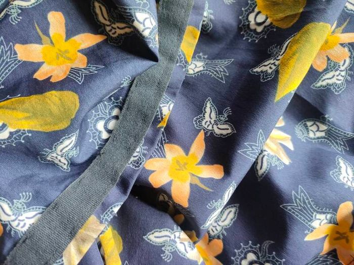Handmade Navy Floral Summer Dress Medium Postage included