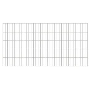 2D Garden Fence Panels 2.008x1.03 m 12 m (Total Length) Silver