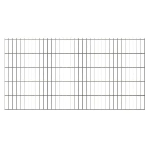 2D Garden Fence Panels & Posts 2008x1030 mm 14 m Silver