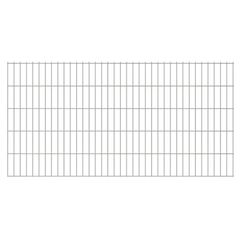 2D Garden Fence Panels 2.008x1.03 m 4 m (Total Length) Silver