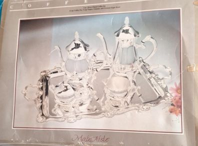 5 piece silver plated coffee set