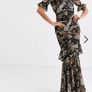 Stunning New Hope and Ivy Maxi dress wedding debs special occasion tiered stunning silhouette BNWT  UK 14 Image 5
