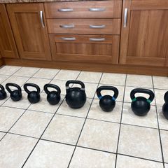 Large 118kg Metal Kettlebell Collection, Cheap!!