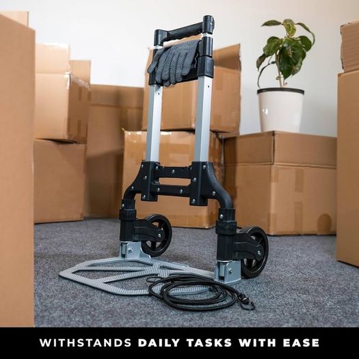 NEW SALE Heavy Duty Folding Hand Truck Aluminium Trolley Multi Purpose Barrow Sack Hand Truck 80KG Load Capacity