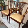 Pair of Vintage Hepplewhite-Style Carver Chairs Image 3