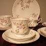 Vintage Chodziez Porcelain Tea Set. Flowery Pattern, Made in Poland. Image 2