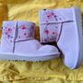 Ugg classic mini blossom boots pink suede floral cosy Image 7