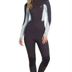 Billabong Launch 5:4mm GBS Back Zip Wetsuit Women Grey