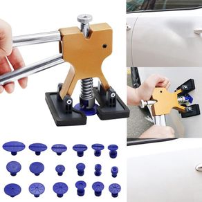 Paintless Dent Repair kit, Auto Puller Dent Lifter Set, Car Body Paintless Dent Removal Tools with 1 Pcs Dual-lever Dent Repair Lifter, 18 Pcs Puller Glue Tabs Dent Suction Cup