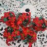 5 x Vintage Christmas Ponsettia Decorations Image 3