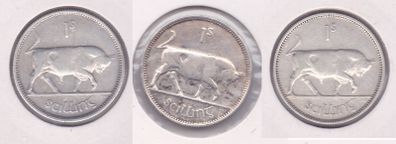 Ireland - 3 Silver shillings 1931, 37 & 41