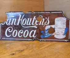 Van Houtens cocoa enamel sign