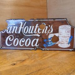 Van Houtens cocoa enamel sign