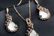 Opal Peacock Jewelry Set