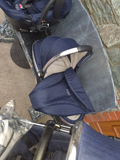 Egg pram 3-piece set in navy