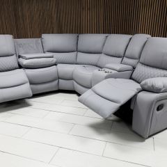Rita Manual Corner Leather Recliner Sofa