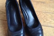 Rockport Black leather court shoes