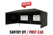 3x6m Gazebo Marquee Party Tent Pavilion Black with 4 Sides