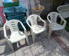 garden chairs x3