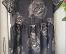 top vero Moda brown floral peplum top size small