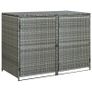 Double Wheelie Bin Shed Poly Rattan Anthracite 148x77x111 cm Image 8