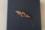 9 Carat Yellow Gold Garnet Brooch