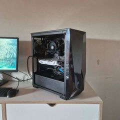 Gaming PC with Corsair keyboard and mouse