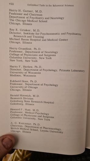 Unfinished Tasks In The Behavioral Sciences. Edited By Arnold Abrahams Harry H Garner James E P Toman. First Edition Hardback In Good Condition. 32.