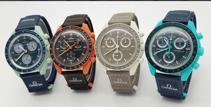 Set of Four Omega Moon Swatch