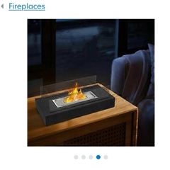 Tabletop bioethenol fire
