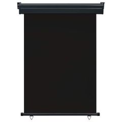 Balcony Side Awning 125x250 cm Black