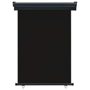 Balcony Side Awning 125x250 cm Black