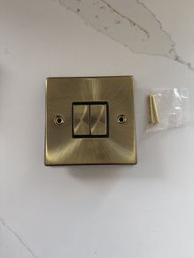 light switch - brass gold