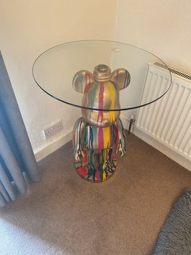Unique interior design table - glass top
