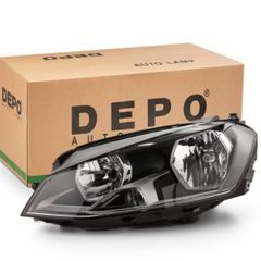 ABAKUS Halogen Passenger side / Left side Headlight for VW Golf MK7