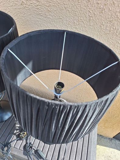 Beautiful pair of black table lamps